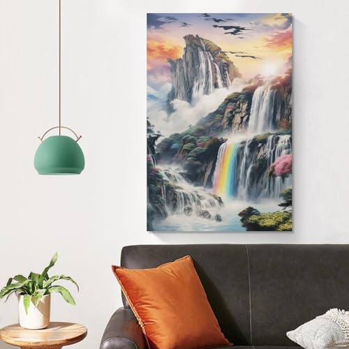 Pinturas murales de cascada para decoracion de dormitorios 4
