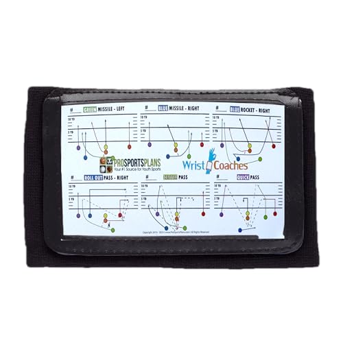 Football Play Wristbands - Adult Quarterback Gear - Wristband Playbook - Softball Wristbands for...