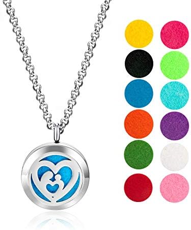 Conjunto de colar difusor de óleo essencial para o coração da mEs...