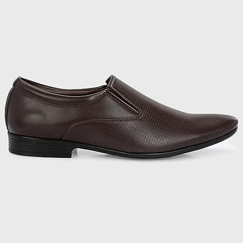 Image of Centrino Mens Formal Shoe |Slip-On Men's Formal Shoe | Stylish Non-Lace Design | Soft Cushioned Insole for Comfort | Perfect for Office & Formal Wear (64044)