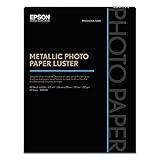 - Professional Media Metallic Photo Paper Luster, White, 8 1/2 x 11, 25 Sheets