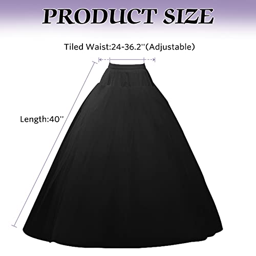Women A-line Petticoat Floor Length Wedding Petticoat Crinoline Underskirt Slips Ball Gown Skirt3