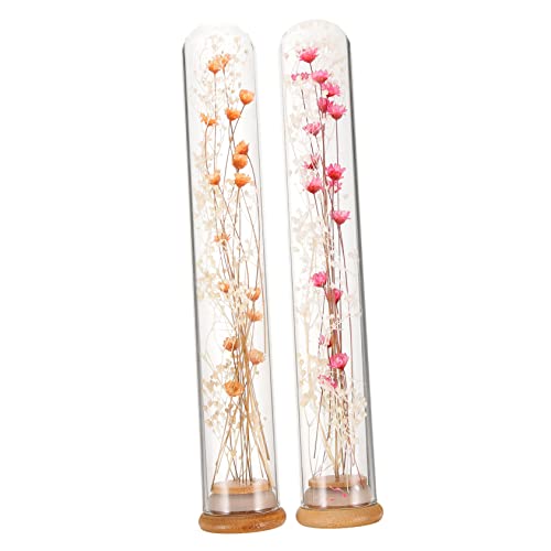 Everlasting Flower Wishing Vase 2pcs Dried Bouquet en Botella miniatura 1
