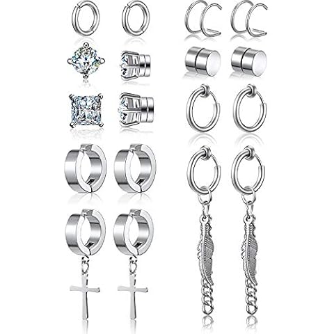 Set de 9 Pares de Pendientes Magnéticos No Perforante Cover