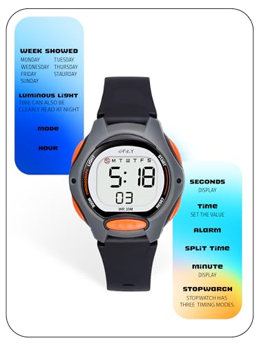 Image of SPIKY Digital Sports Watch for Kids | Multifunctional with Luminous LED Display & Alarm | Water-Resistant & Silicone Strap | Best Birthday Gift Wrist Watches for Boys & Girls | Age 2-14 yrs