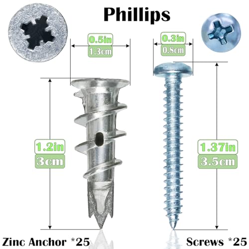 Ansoon ASANCHOR50 Zinc Self-Drilling Drywall Anchors thumb #1