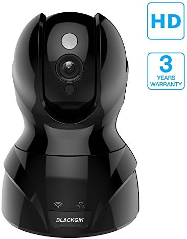 HD Wireless WiFi Surveillance IP Security Camera with Stable Seamless Streaming,Motion Detection,Night Vision,Remote Viewing and Recording,2-Way Audio,Pan/Tilt/Zoom,for Home/Shop Monitor,Black