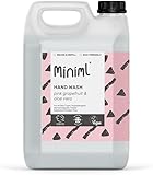 Miniml Hand Soap Wash Liquid 5L Refill - Pink Grapefruit & Aloe Vera Scented Eco Friendly Hand Washing Liquid for Soft and Sensitive Skin Care - 100% Vegan & Cruelty Free