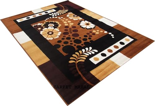 Image of Home Decore Acrylic Carpet for Your Living Room & Drawing Room Aywhere in Your Home Size - 6 X 8 Ft (Gold-K-1)