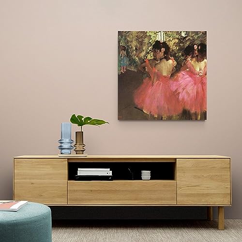 Tableau Degas Danseuses en Rose impression sur toile 40x40 cm pour salon - 6