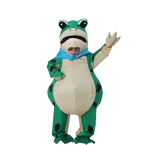 Disfraz inflable de rana para niños y adultos miniatura 4