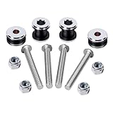 KASIMT Quick Release Docking Hardware Kit Compatible with Harley Sportster XL 1200 883 2004-2022 - Detachable Sissy Bar Luggage Rack & Solo Tour-Pak Mounting Points (Black & Chrome)​