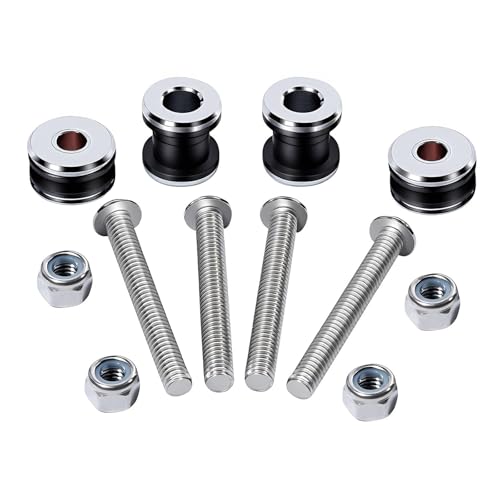 KASIMT Quick Release Docking Hardware Kit Compatible with Harley Sportster XL 1200 883 2004-2022 - Detachable Sissy Bar Luggage Rack & Solo Tour-Pak Mounting Points (Black & Chrome)​