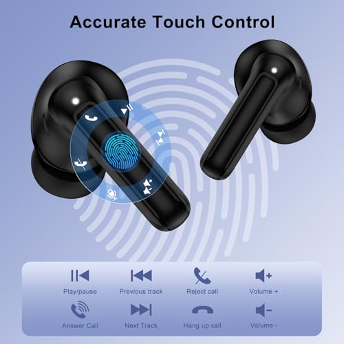 Image of Wireless Ear Buds Earbuds Wireless Bluetooth 5.4 Headphones for Samsung S26 | for Android Phone Samsung Galaxy S26 Ultra S25 FE Edge A17 A16 5G A36 A15 A35 A56 A26 iPhone 17, in-Ear Earphones Headset