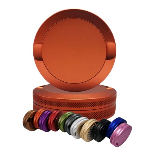 Snus Can | Knurling Metal Can for Zyn | Knurled Aluminum Holder | Smell Proof Container | 3 Layers Aluminum Can | Nicotine Pouch | Gift (Orange)