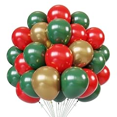 Red Green Gold Balloons