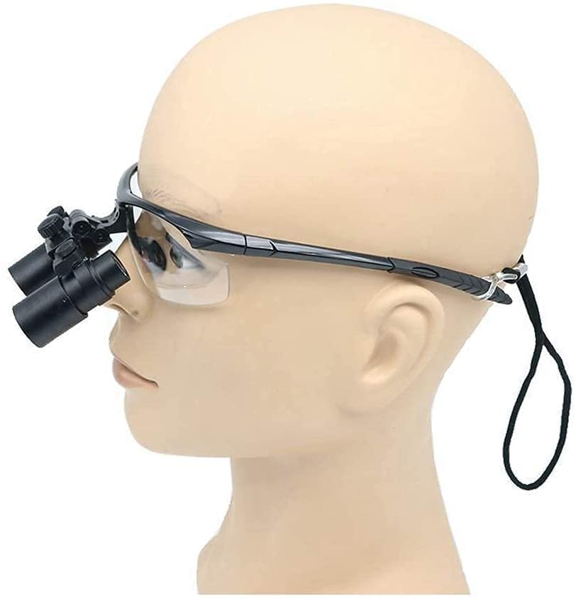 Lupa con luz, 4X lupas binoculares diadema lupas con faros, lupa para estomatología, ginecología, cardiología, cirugía cerebral y oftalmología regalo O