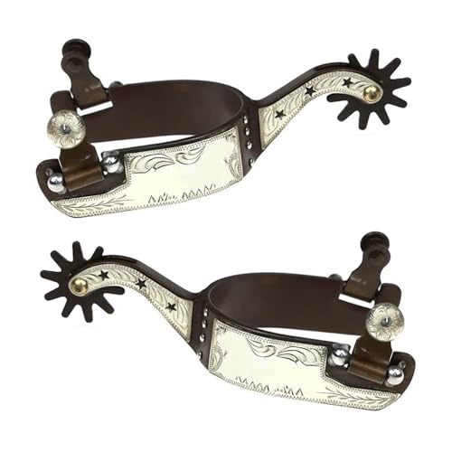 低炭素鋼馬の拍車西部の男の子メンズはギアブーツ装飾馬に乗ってアクセサリーに乗っている馬のブーツ装飾