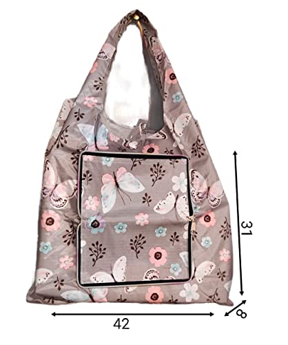 Image of Designer Pattern Reusable and Foldable Shopping Bag /Tote Hand bag /Travel Bag /Grocery Bag | Heavy Duty, Eco Friendly | Compact, Lightweight and Convenient