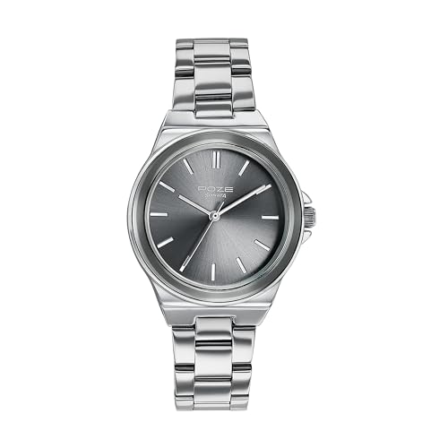 Sonata Golden Hour Quartz Grey Round Dial Women's Watch | Stainless Steel Material | Multi Color Band - SP80121KM02W