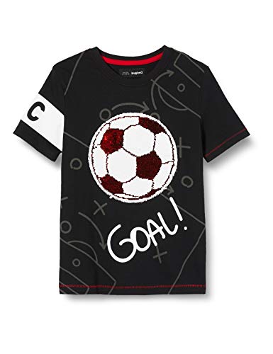 Desigual TS_Manolo Camiseta, Negro (Negro 2000), 128 (Talla del Fabricante: 7/8) para Niños