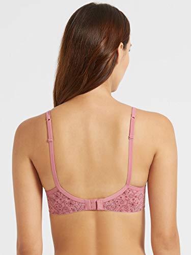Image of Jockey 1723 Women Wirefree Padded Super Combed Cotton Elastane Stretch Medium Coverage T-Shirt Bra with Lace Styling