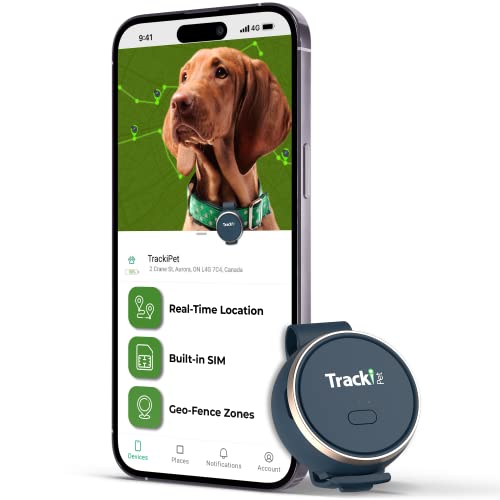 Trackipet Gps Dog Tracker - Subscription Needed - Mini Size Locator With 3 Adapters Clip Fits Pet Collar 4G Sim Included Live Location With Unlimited Range– 5 Years Tracking History App Web #TOP25