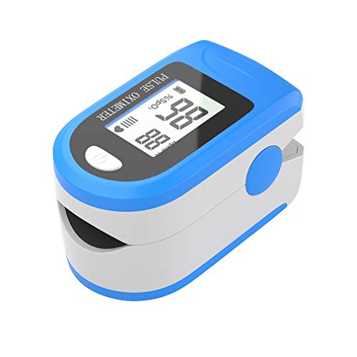 Oxymètre de Doigt Saturometre, U-Kiss Oxymètre de Pouls Professionnel, Oxymetre de Pouls avec LED Écran Rotatf, Moniteur de Fréquence Cardiaque Portable Convient à Tous (Inclus Deux Piles/Lanière) Cover