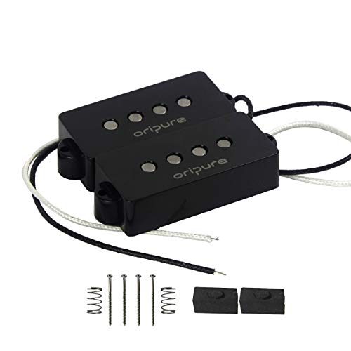 Oripure Alnico 5 P Bass Pickups Humbucker Pickup For 4 String P Bass Guitar, Black #TOP13