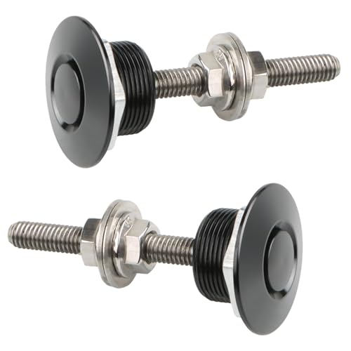 Wjelet 2 pièces de verrouillage rapide pour capot, loquet de bonnet, 30 mm universel, loquet de capot, bouton-pression, clip de pare-chocs, loquet en alliage...