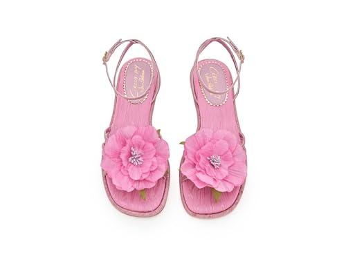Circus NY by Sam Edelman Women's Olana Flower Flat Sandal, Rosette Blush, 7.5 by Circus NY by Sam Edelman - Used condition - Image 2