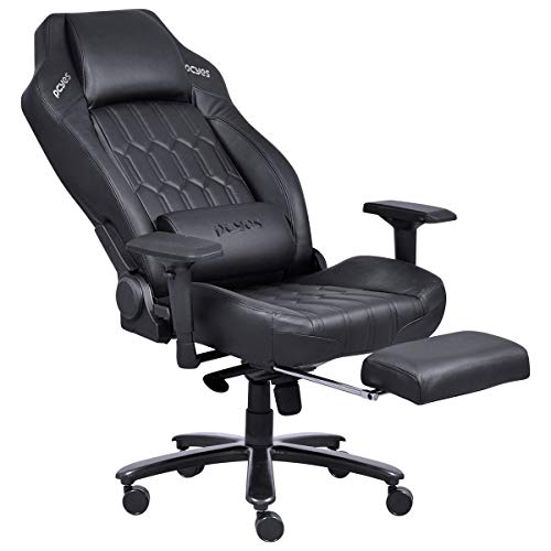 CADEIRA GAMER MAD RACER V16 PRETA EM COURO LEGÍTIMO EDIÇÃO LIMITADA NUMERADA - MADV16PTCLDG - PCYES