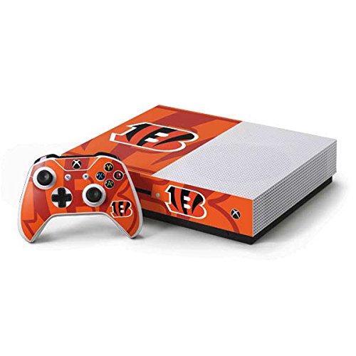 Skinit Decal Gaming Skin Compatible with Xbox One S Console and Controller Bundle - Officially Licensed NFL Cincinnati Bengals Double Vision Design