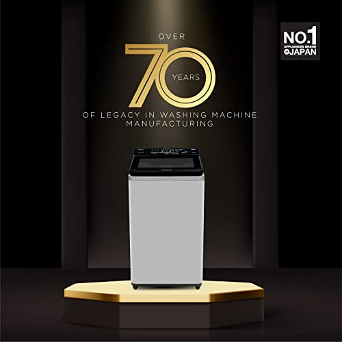 Image of Panasonic 7.5 Kg Wifi Fully-Automatic Top Loading Smart Washing Machine (NA-F75A10MRB, Middle Free Silver, Compatible with Alexa)