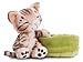 Imagen de peluche Gato bengalí 12cm durmiendo en canasto Verde Claro