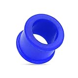 Flesh Tunnel aus Silikon PunkJewelry Piercing Flesh Tunnel Ohrschmuck Silikon Silikon Farbe- Blau Stabstärke 8 mm