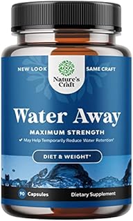 Water Away Supplement and Diuretic Pills - Water Retention Pills for Water Balance - Kidney Cleanse Supplement Enriched with Dandelion Leaf Extract Vitamin B6 Green Tea Extract and Potassium Chloride