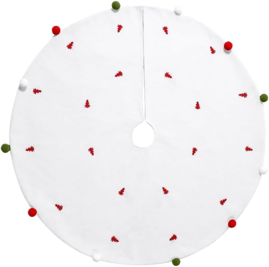 Tree Skirt Christmas Christmas Tree Skirt White Tree Skirt Christmas Tree Bottom Decoration Apron Christmas Holiday Decoration Christmas Tree Skirts
