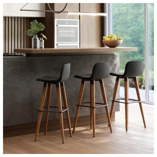 Kit 3 Banquetas Altas para Bancada balcão de cozinha Preto