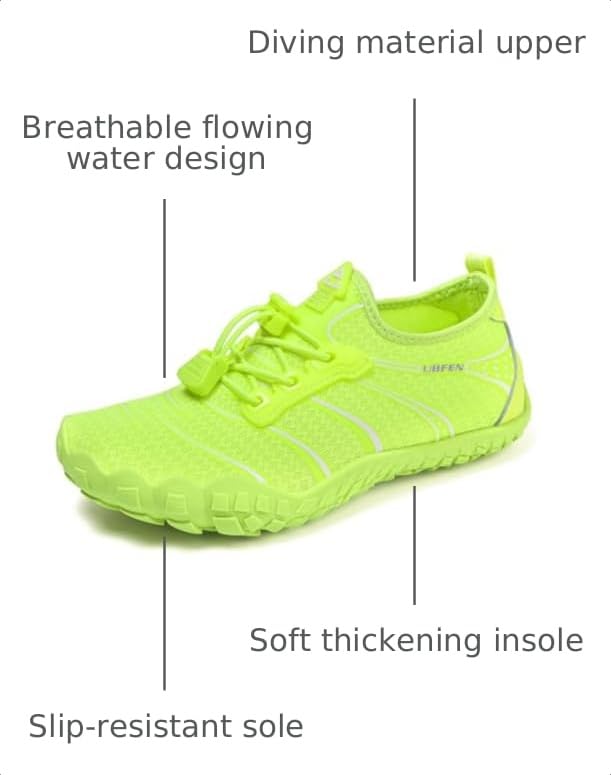 Image of UBFEN Kids Water Shoes for Boys Girls Quick-Dry Swim Aqua Socks | Lightweight, Barefoot-style, Perfect for Water parks, Beach, Pool, Kayak, Creek Hiking, Camping, Toddler, Little Kid, Big Kid