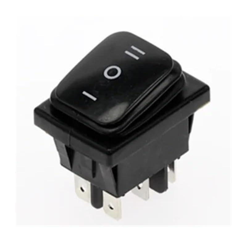 KOKYLEZN Rocker Switch RL2KCD4 Three-Speed 6-Foot Rocker Switch Silver Point self-Locking Reset Hole 22X30.4mm with LED Indica(3D6P,Self-Locking)