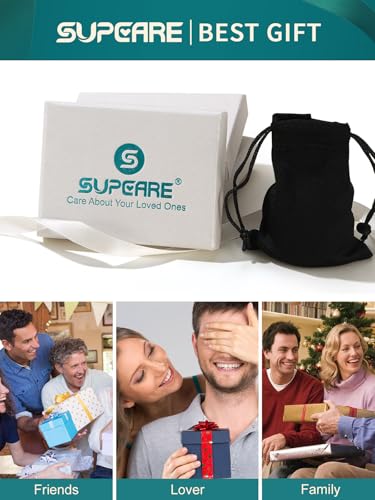 Supcare Individualisiert Herren Dog Tag Kette, Personalisiert Erkennungsmarke mit Gravur Option, Hypoallergen Medizinisches 316L-Stahl, Personalisierte Kette Herren für Vatertag und Weihnachten