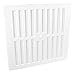 Lüftungsgitter mit Fliegengitter-Abdeckung, 22,9 x 22,9 cm, Kunststoff, verstellbar, Weiß