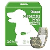 COCOYO Disposable Male Dog Wraps, Extra Small Size, 84 Count, Super Absorbent, Breathable, Wetness Indicator