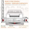 Hitch Cargo Carrier with Ramp, 50 X 29.5 X 9 in Trailer Hitch Cargo Carrier, Hitch Mount Cargo Carrier for SUV, Pickup, Sedan - Durable Aluminum Alloy Material (800LBS Silver Aluminum Alloy)