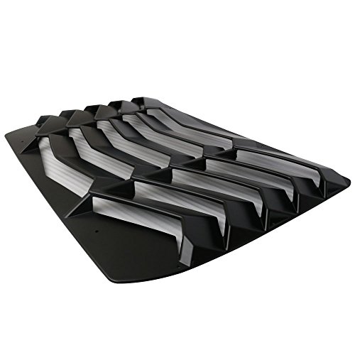 IKON MOTORSPORTS, Window Louvers Compatible with 2016-2021 Honda Civic Sedan, Rear Window Louvers Cover Sun Shade ABS