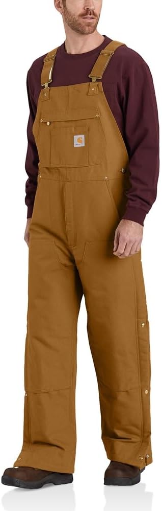 Carhartt Men's 104393 Loose Fit Zip-to-Thigh Bib Overall - Quilt Lined