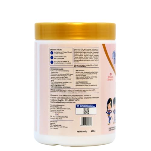 Image of PediaGold Nutrition Mix Powder for Children | For 2-14 Years | Vanilla-400g | Zero Sucrose | 6g protein per serving | Supports Overall Health Boosts Immunity | Nutritional Supplement for Kids Growth