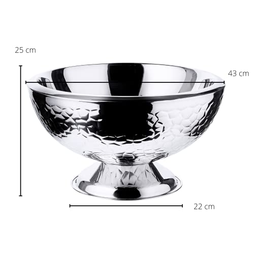 Edzard Secchiello per Spumante Capri, Acciaio pregiato, Altezza 24 cm, ø 43 cm (Secchiello per Vino, Champagne e Bottiglia) - immagine 5