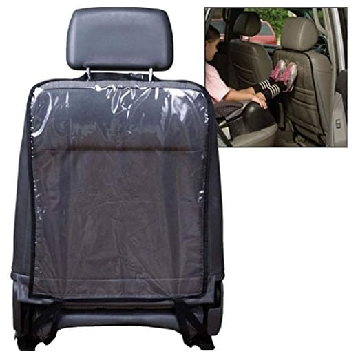 Sungpunet Protector de Asiento Trasero de Coche antisuciedad Protector de Asiento Trasero de Coche Transparente extraíble Pad (Negro)